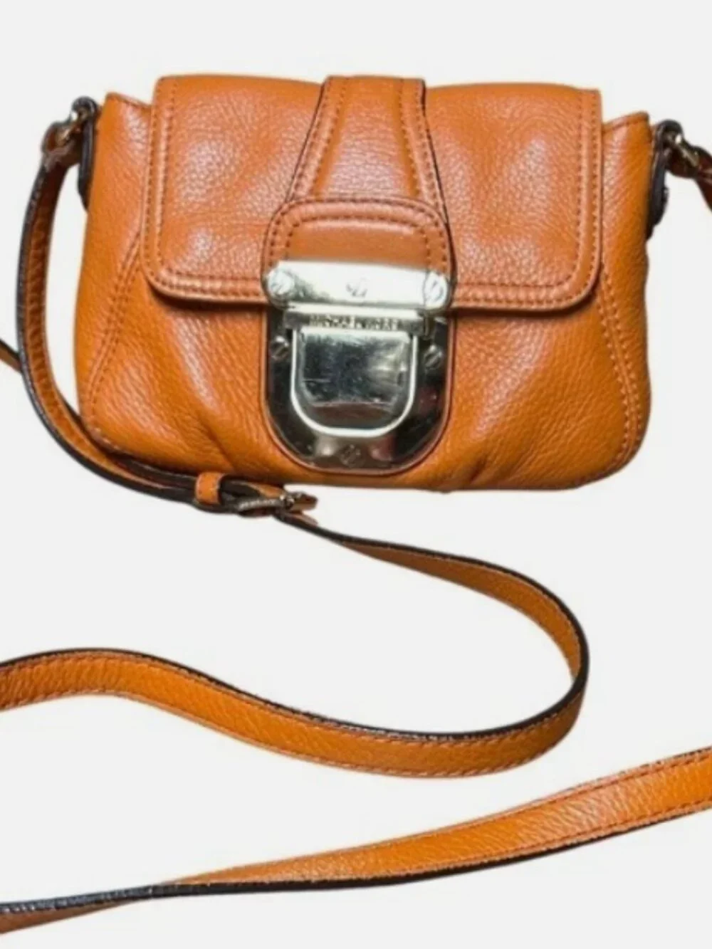 VINTAGE MICHAEL KORS CHARLTON PUMPKIN ORANGE SUPER SOFT LEATHER CROSSBODY PURSE